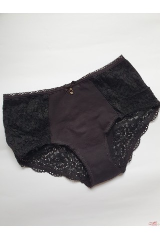 Високіі трусики з мереживом та бавовною Lanny Mode 55848